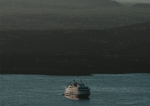 Boat Cruising Galapagos